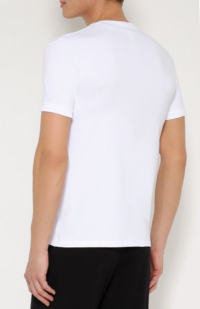 Хлопковая футболка с v-образным вырезом DOLCE & GABBANA, арт. 0121/N8A05J/00020, фото 4