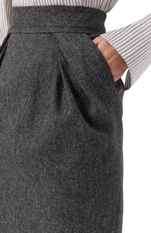 Шерстяная юбка Maison Margiela S29ME0032/M35569 Серый  S29ME0032/M35569 Фото 5