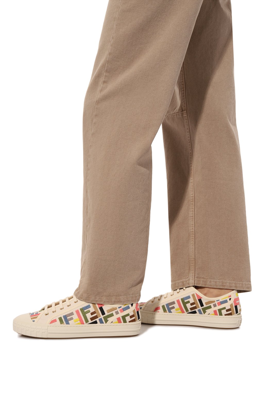 Текстильные кеды domino FENDI, арт. 8E8325/ARIV, фото 3