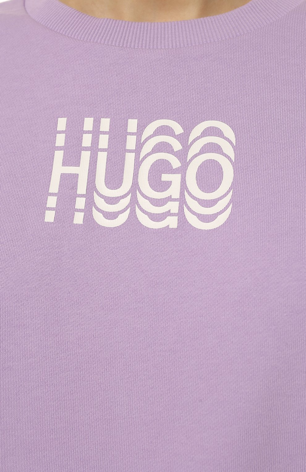 Хлопковый свитшот HUGO розового цвета по цене 11600 руб., арт. 50455729, фото 5 Хлопковый свитшот HUGO, арт. 50455729, фото 5