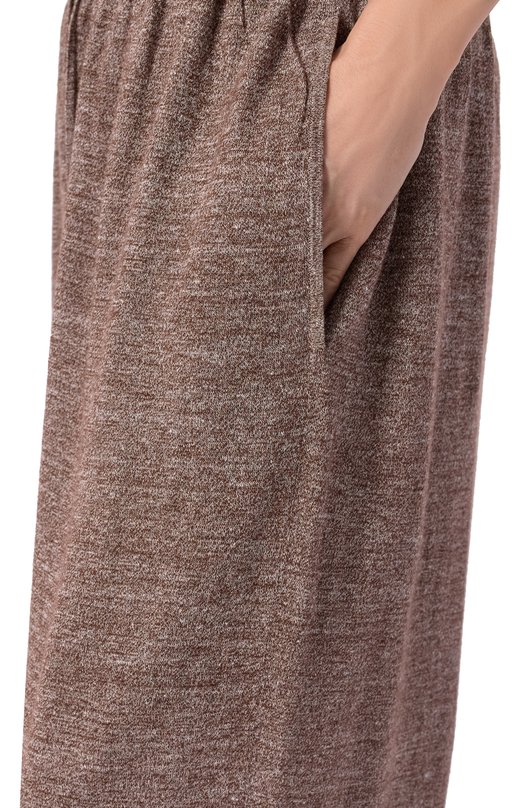 Брюки из шерсти и льна 12 STOREEZ 136409 Коричневый  136409 Фото 5