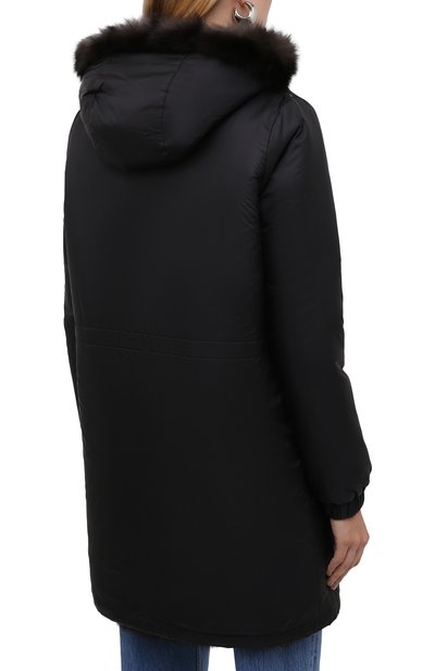 Куртка с подкладкой из меха соболя MANZONI24, арт. 21M551-ZNY/EXTRA DARK/38-46, фото 4