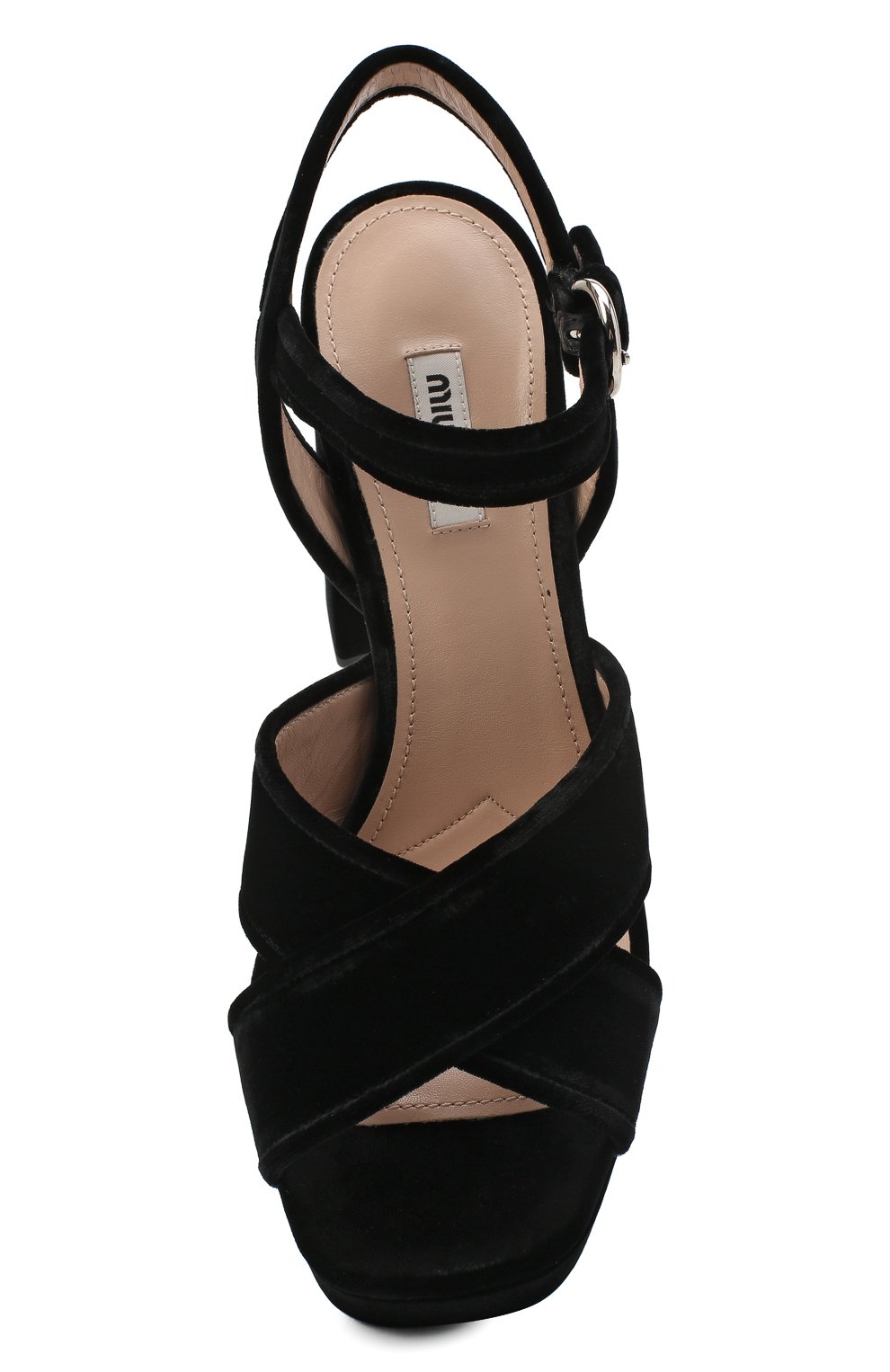 Текстильные босоножки MIU MIU, арт. 5XP866-068-F0002-105, фото 5