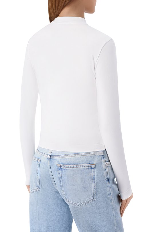 Хлопковый лонгслив Jacquemus 24ETSW00155/AJ00124 Белый  24ETSW00155/AJ00124 Фото 4