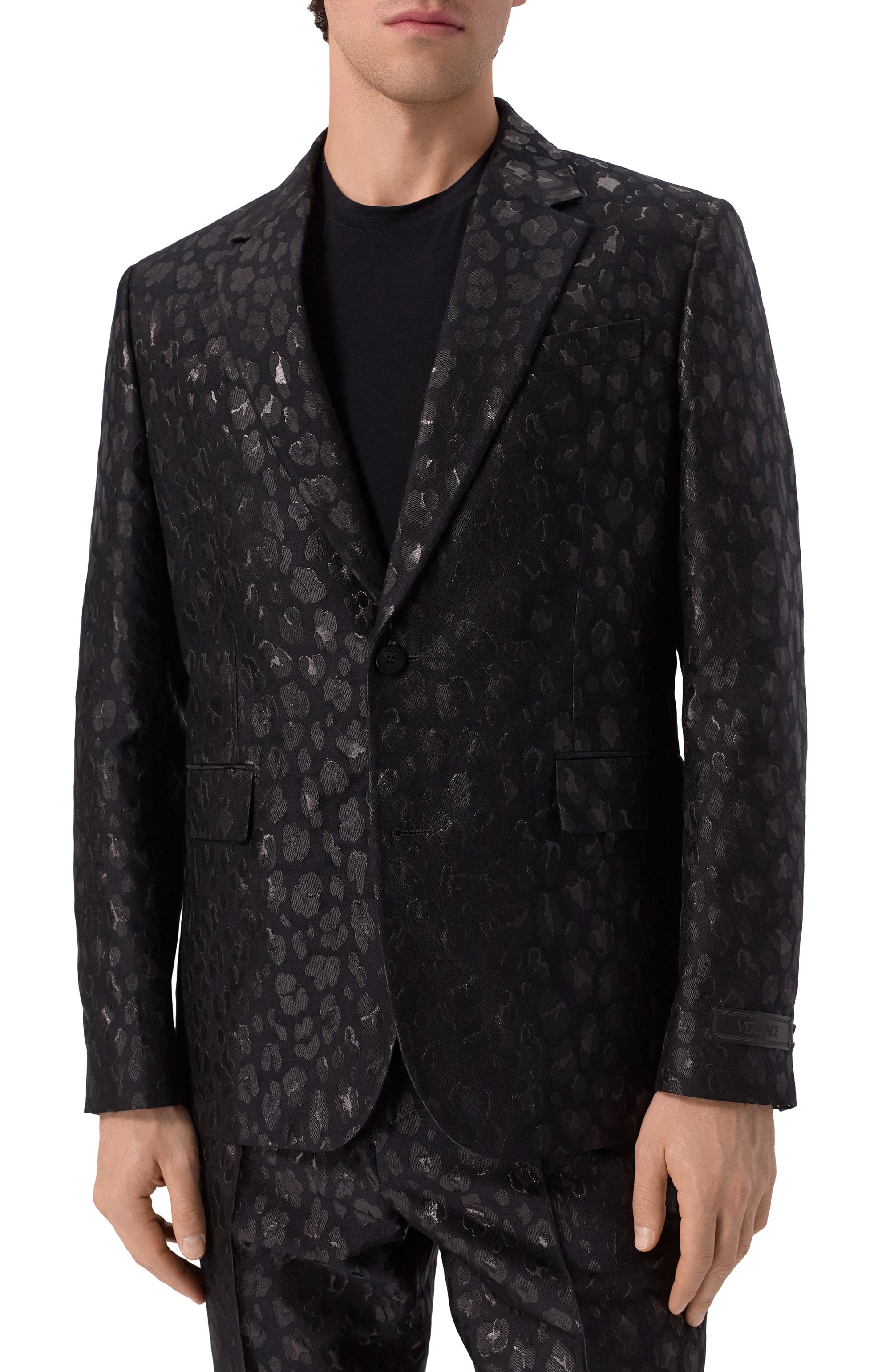 Жаккардовый пиджак VERSACE черного цвета по цене 259000 руб., арт. 1016651/1A12363, фото 7 Жаккардовый пиджак VERSACE, арт. 1016651/1A12363, фото 7