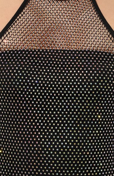 Платье с отделкой стразами PATRIZIA PEPE черного цвета по цене 49200 руб., арт. 8A1011_A9U8, фото 5 Платье с отделкой стразами PATRIZIA PEPE, арт. 8A1011_A9U8, фото 5