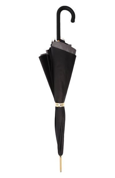 Зонт-трость PASOTTI OMBRELLI черного цвета по цене 34300 руб., арт. 0MITD0 189/9L890/7, фото 3 Зонт-трость PASOTTI OMBRELLI, арт. 0MITD0 189/9L890/7, фото 3