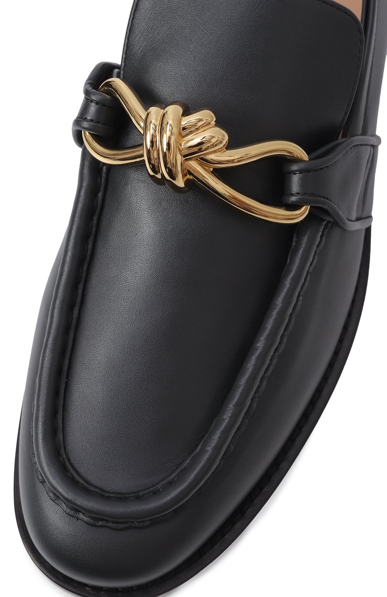 Мужские кожаные лоферы astaire BOTTEGA VENETA темно-синего цвета, арт. 796447 V4R30 | Фото 7 (Нос: Не проставлено; Материал сплава: Проставлено; Материал внешний: Натуральная кожа; Стили: Кэжуэл)