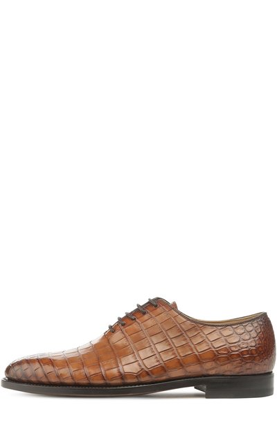 Мужские оксфорды из кожи крокодила KITON, арт. USSCAR0/N102