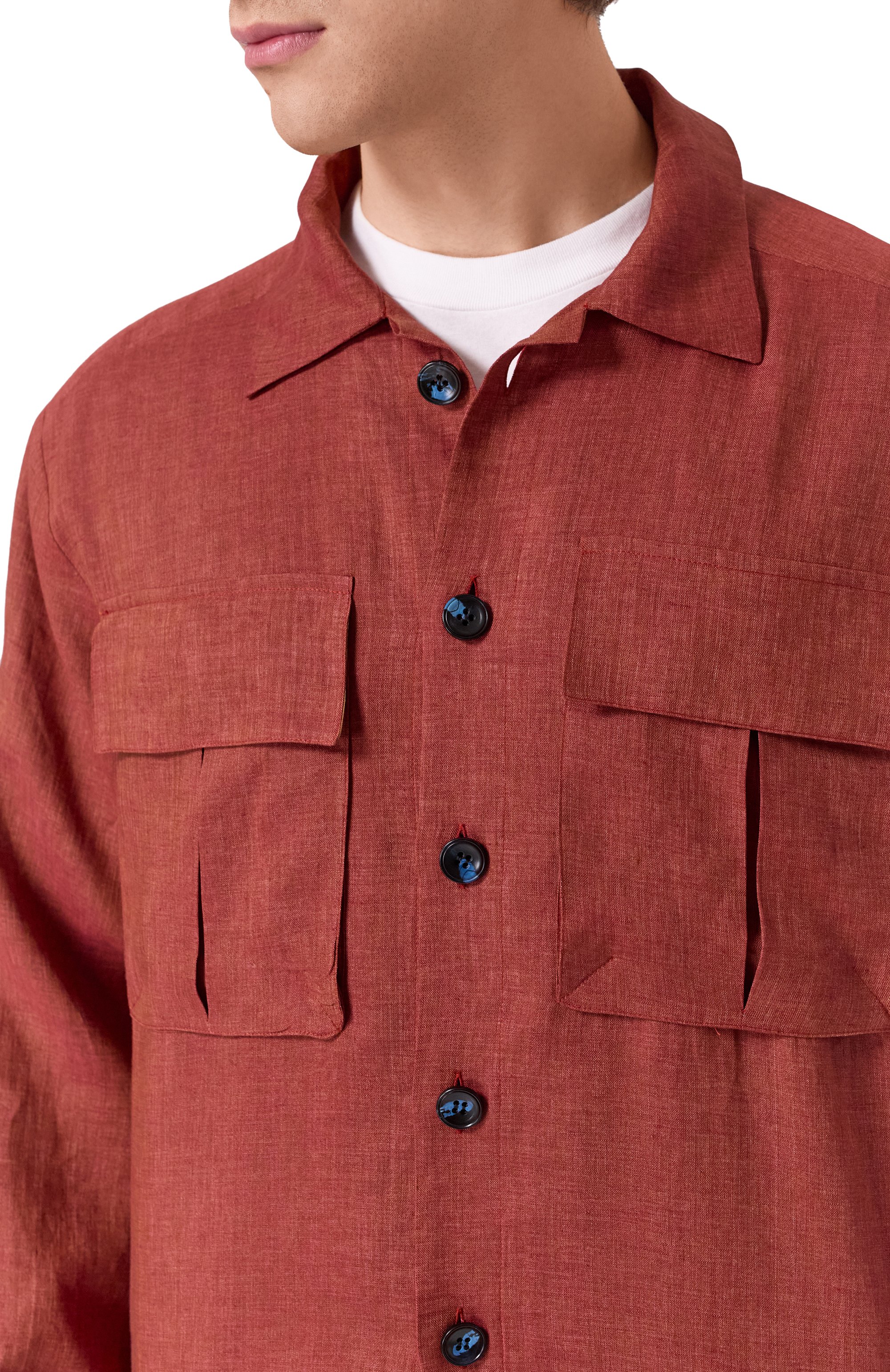 Льняная рубашка KITON, арт. UMC013H0921106, фото 5