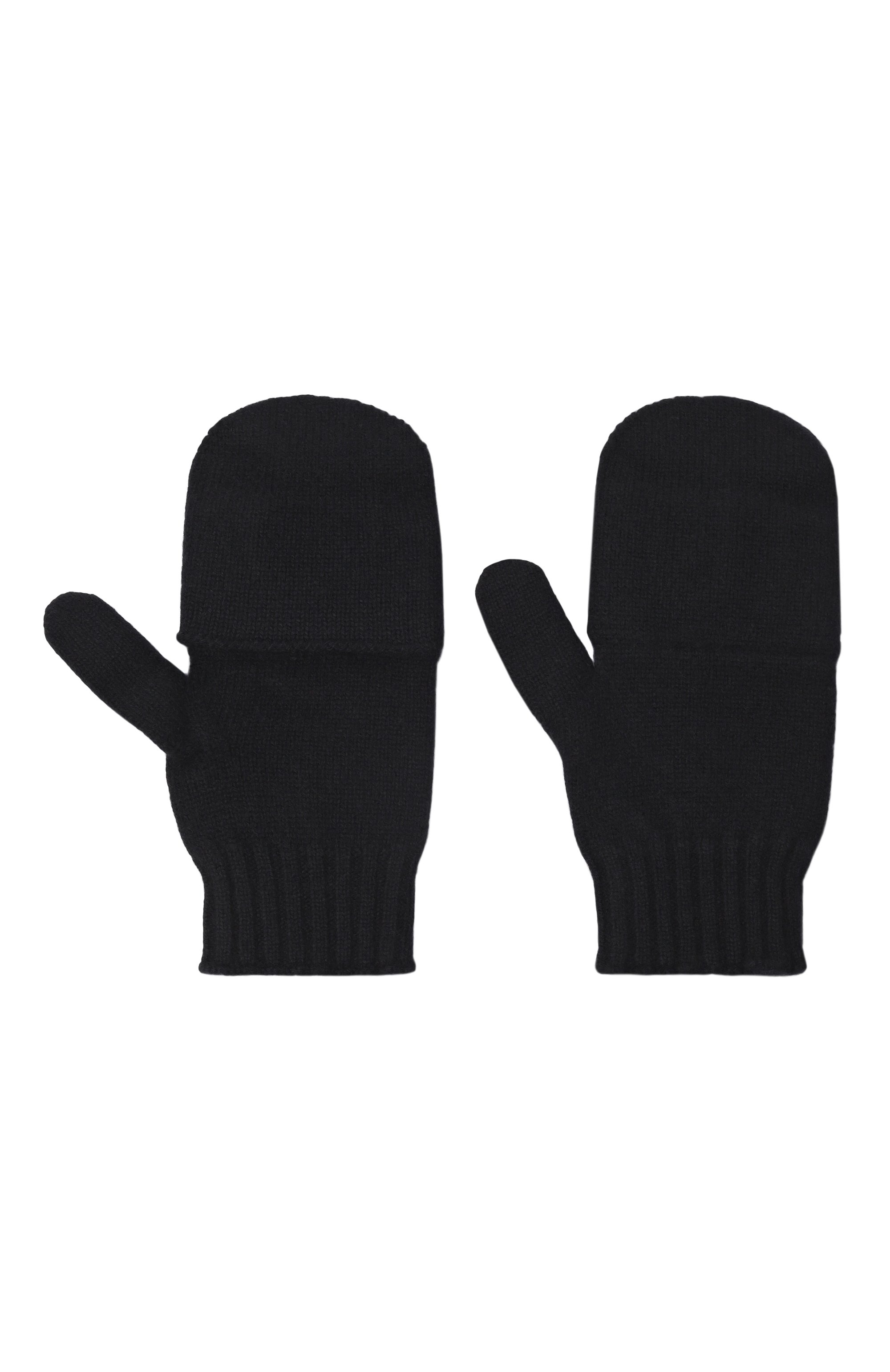 Кашемировые варежки-митенки TEGIN черного цвета по цене 15800 руб., арт. 1928-9907, фото 3 Кашемировые варежки-митенки TEGIN, арт. 1928-9907, фото 3
