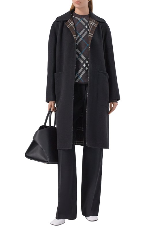 Двустороннее пальто из шерсти Burberry 8113064 Чёрный  8113064 Фото 2