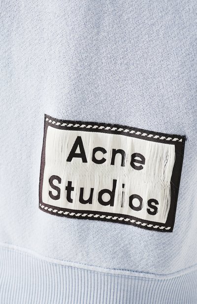 Хлопковое худи ACNE STUDIOS голубого цвета по цене 43500 руб., арт. AI0044/W, фото 5 Хлопковое худи ACNE STUDIOS, арт. AI0044/W, фото 5