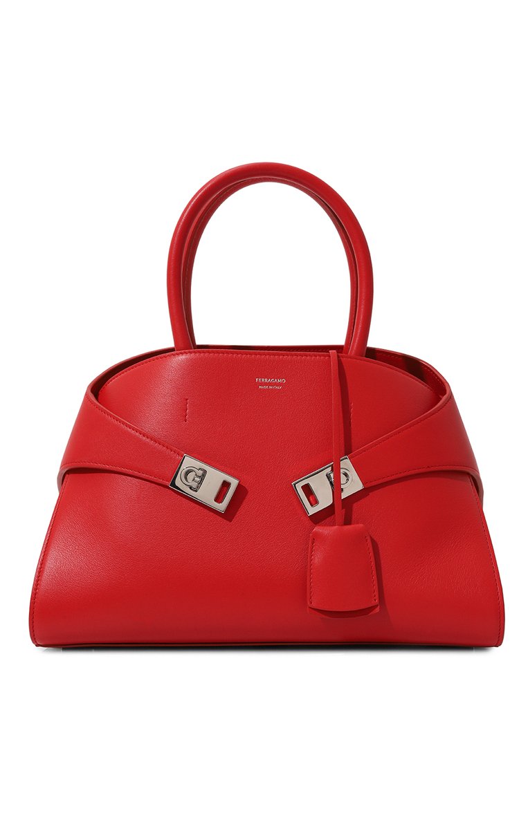 Женская сумка hug medium FERRAGAMO красного цвета, арт. 215608/766761 | Фото 1 (Материал: Натуральная кожа; Ремень/цепочка: На ремешке; Автоматизация состава: Проставлено; Размер: medium; Автоматизация ТО: Проставлено)