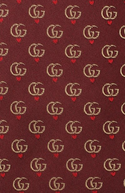 Шелковый галстук GUCCI бордового цвета по цене 16600 руб., арт. 571789/4E002, фото 3 Шелковый галстук GUCCI, арт. 571789/4E002, фото 3