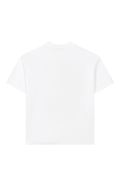 Хлопковая футболка MSGM KIDS белого цвета по цене 9950 руб., арт. S6MSJGTH080, фото 2 Хлопковая футболка MSGM KIDS, арт. S6MSJGTH080, фото 2