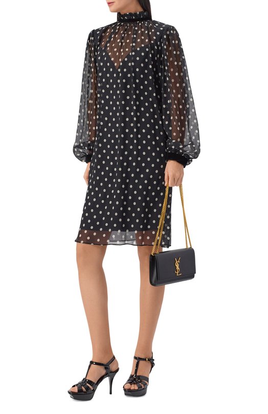 Кожаные босоножки Tribute Saint Laurent 315490/AAA0W Чёрный  315490/AAA0W Фото 3