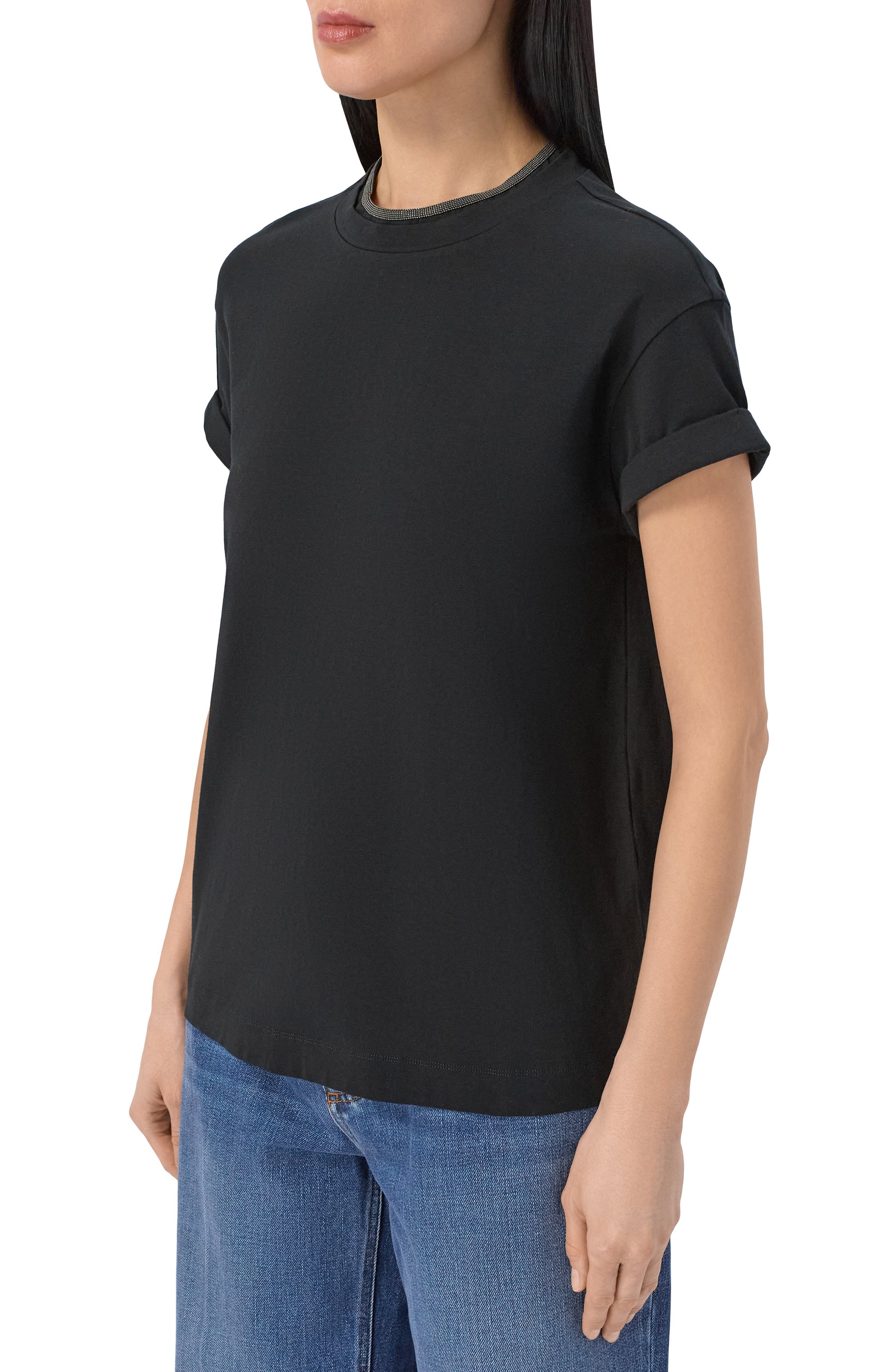 Хлопковый топ BRUNELLO CUCINELLI, арт. MPT18BD200, фото 3