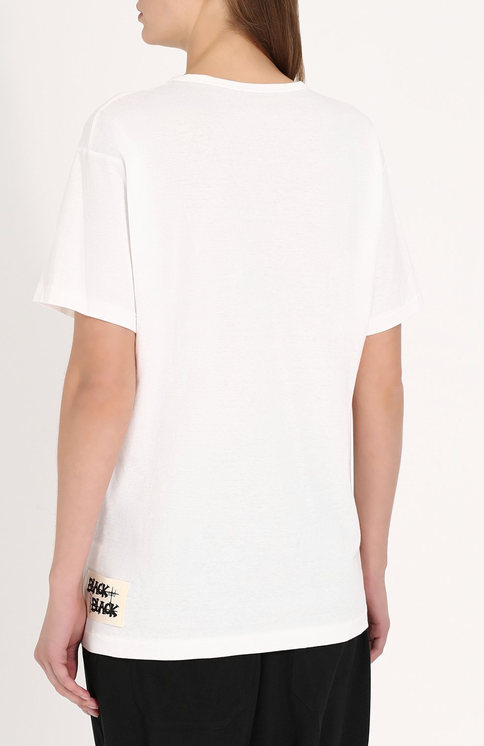 Хлопковая футболка с принтом YOHJI YAMAMOTO, арт. NK-T53-072, фото 4