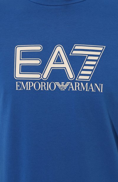 Хлопковая футболка EA7, арт. 6DPT62/PJVQZ/XL, фото 5