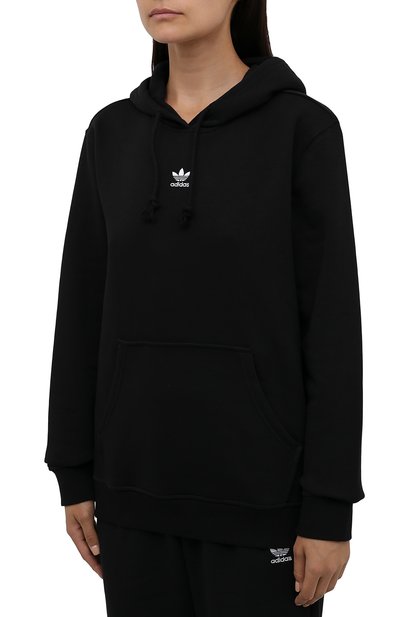 Хлопковое худи ADIDAS ORIGINALS черного цвета по цене 5780 руб., арт. H34725, фото 3 Хлопковое худи ADIDAS ORIGINALS, арт. H34725, фото 3