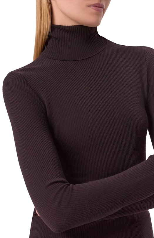 Шерстяная водолазка Loro Piana FAN1196 Коричневый  FAN1196 Фото 5