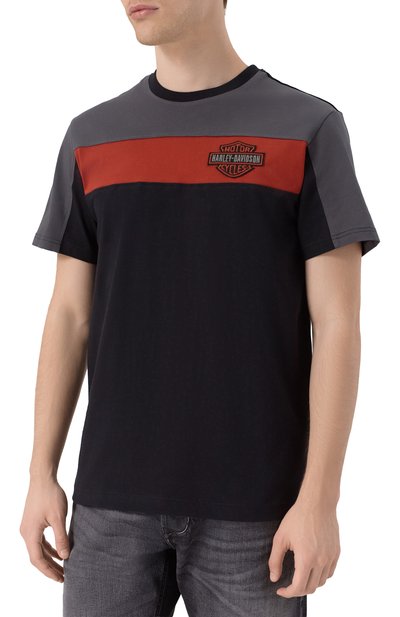 Хлопковая футболка HARLEY-DAVIDSON черного цвета по цене 23100 руб., арт. 99064-21VM, фото 3 Хлопковая футболка HARLEY-DAVIDSON, арт. 99064-21VM, фото 3