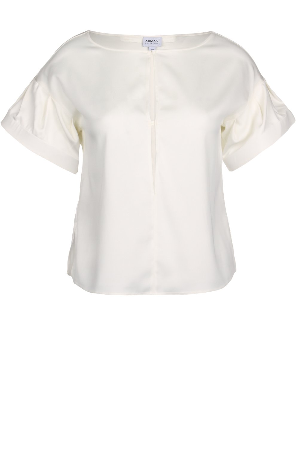Блуза ARMANI COLLEZIONI белого цвета по цене 29750 руб., арт. TMC17T/TM332, фото 1 Блуза ARMANI COLLEZIONI, арт. TMC17T/TM332, фото 1