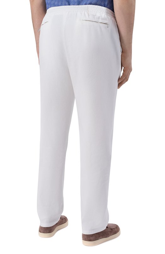 Брюки изо льна и лиоцелла Marco Pescarolo CARACCI0L0/5302 Белый  CARACCI0L0/5302 Фото 4