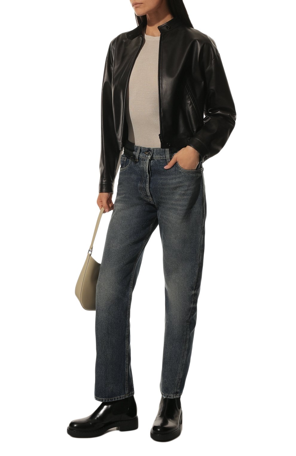 Кожаные ботинки PRADA, арт. 1T251M-ULS-F0002-B050, фото 2