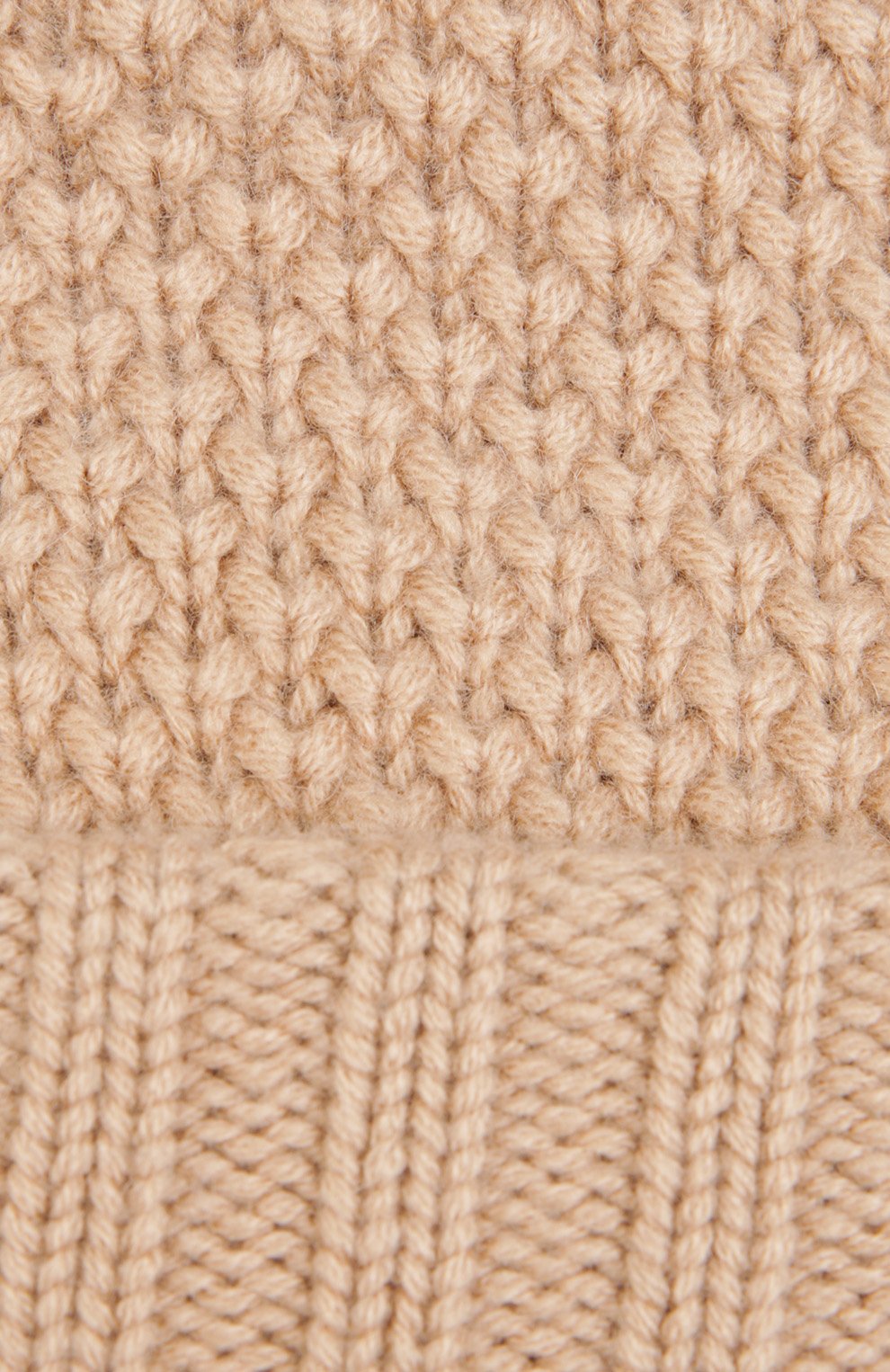 Шапка фактурной вязки с помпоном из меха песца BURBERRY, арт. 3952433, фото 3