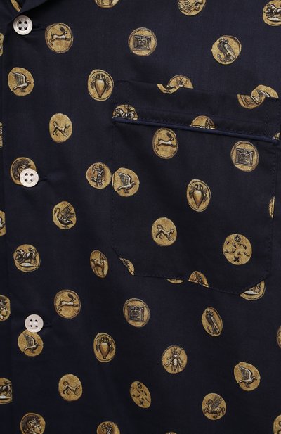 Хлопковая пижама DEREK ROSE темно-синего цвета по цене 19050 руб., арт. 7025-LEDB078, фото 4 Хлопковая пижама DEREK ROSE, арт. 7025-LEDB078, фото 4