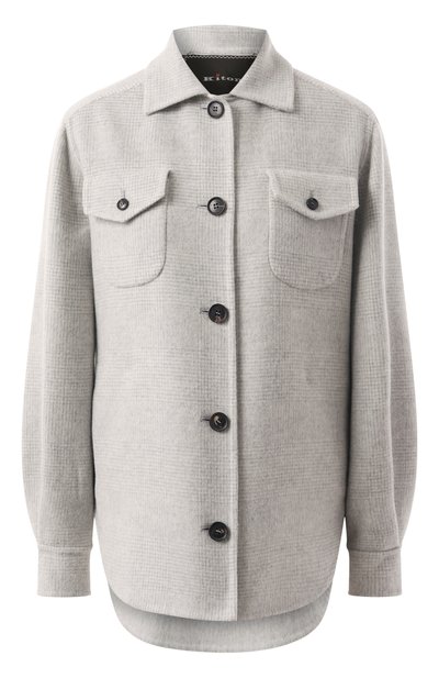 Женская куртка-рубашка из шерсти и кашемира KITON, арт. D58522DK0583E02