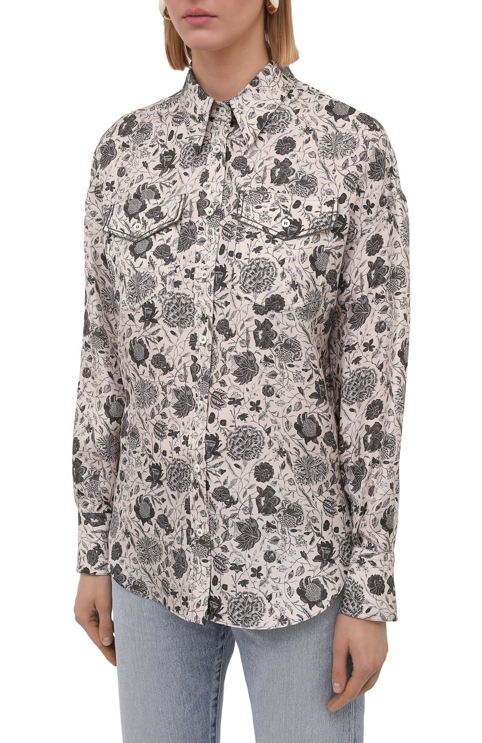 Шелковая рубашка BRUNELLO CUCINELLI, арт. MD925RD306, фото 3