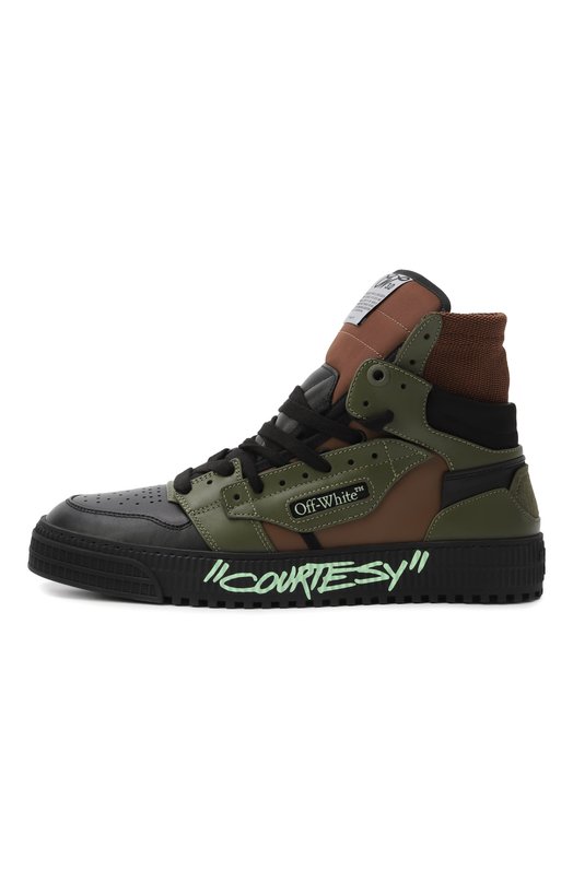 Комбинированные кеды 3.0 Off Court Courtesy Off-White 0MIA065S25LEA003 Хаки  0MIA065S25LEA003 Фото 4