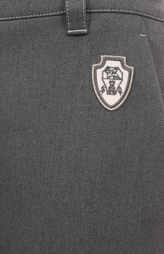 Хлопковые брюки Brunello Cucinelli MA126P8873 Серый  MA126P8873 Фото 6