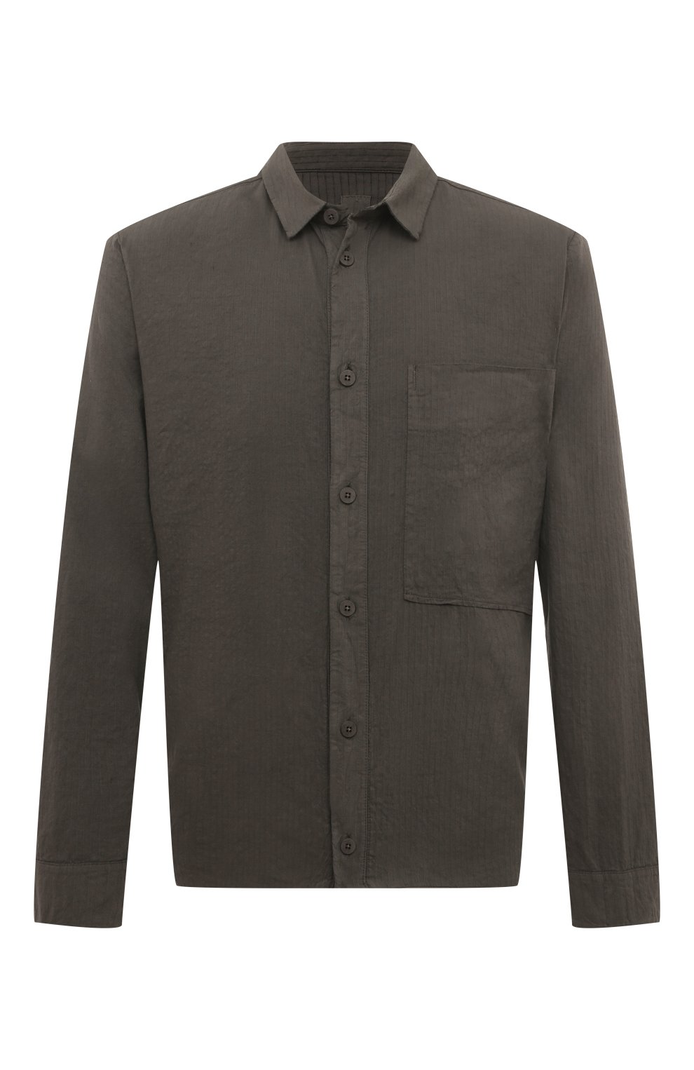 Рубашка из хлопка и льна TRANSIT темно-серого цвета по цене 49300 руб., арт. CFUTRWJ193, фото 1 Рубашка из хлопка и льна TRANSIT, арт. CFUTRWJ193, фото 1