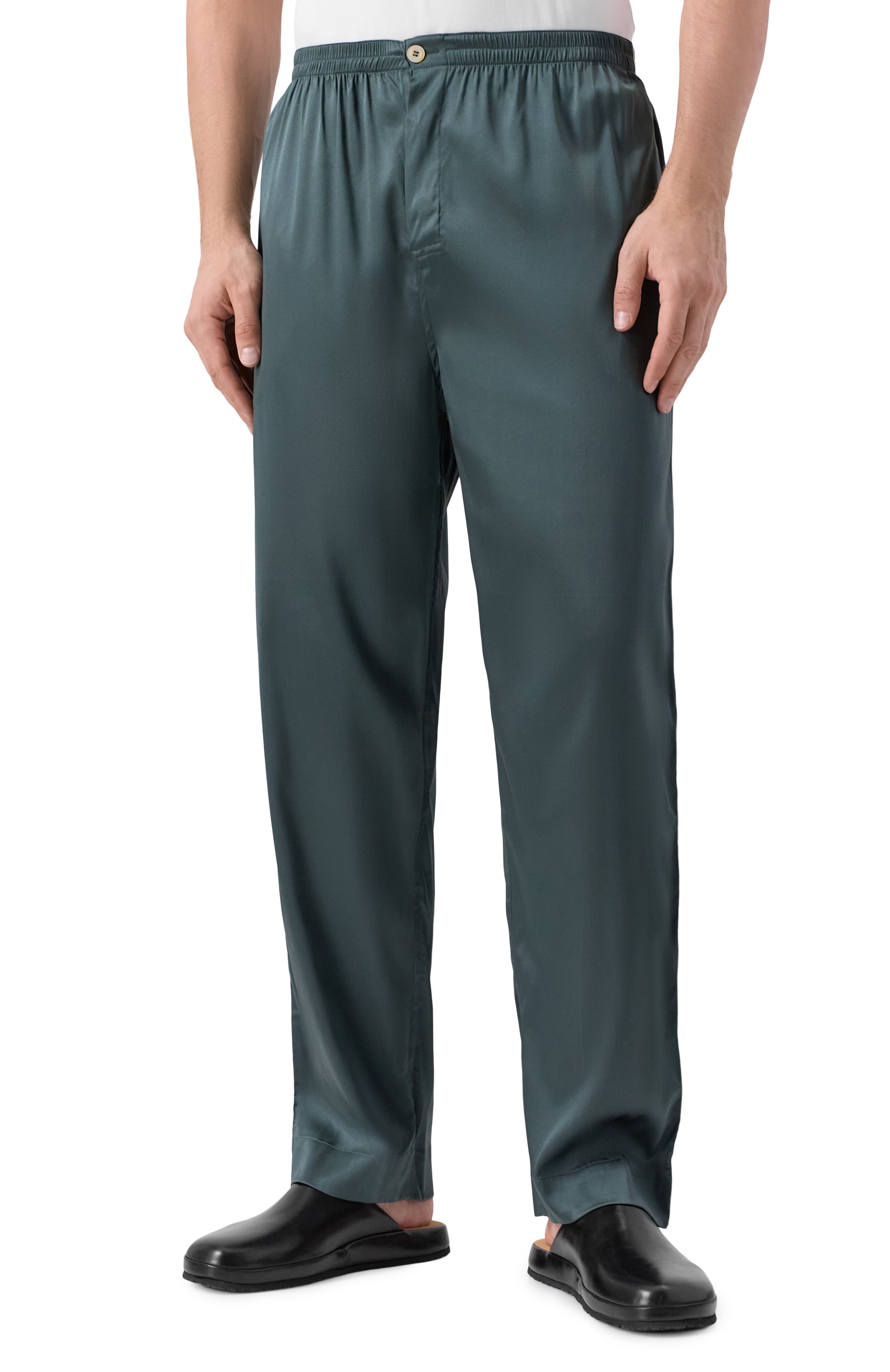 Шелковые домашние брюки KITON, арт. UNWT010K0245H05, фото 3