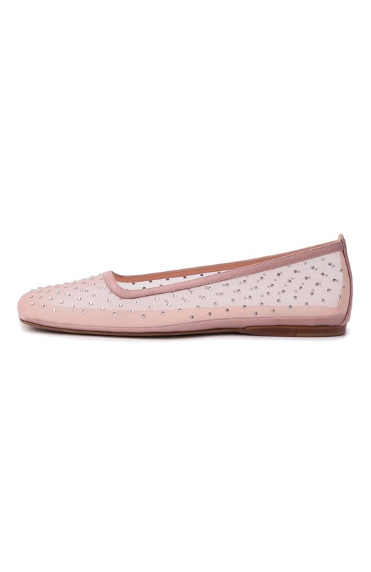 Текстильные балетки Mattia Capezzani W461/RETE+NAPPA/PINK STRASS CRYSTAL Розовый  W461/RETE+NAPPA/PINK STRASS CRYSTAL Фото 4