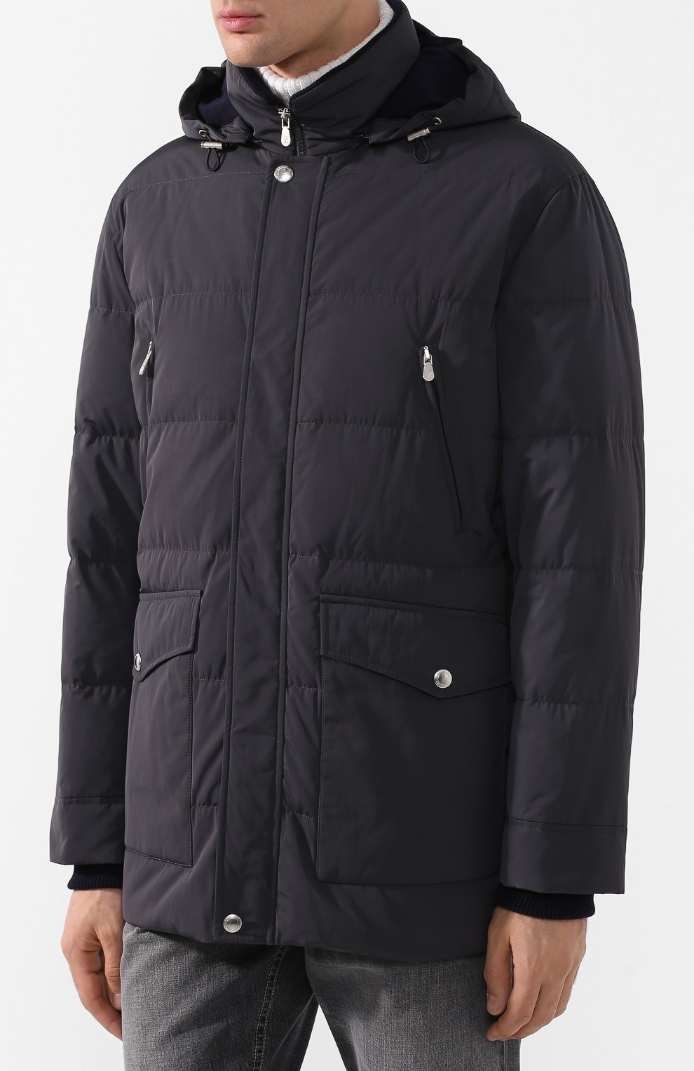 Пуховая куртка на молнии с капюшоном BRUNELLO CUCINELLI, арт. MM4931395, фото 3