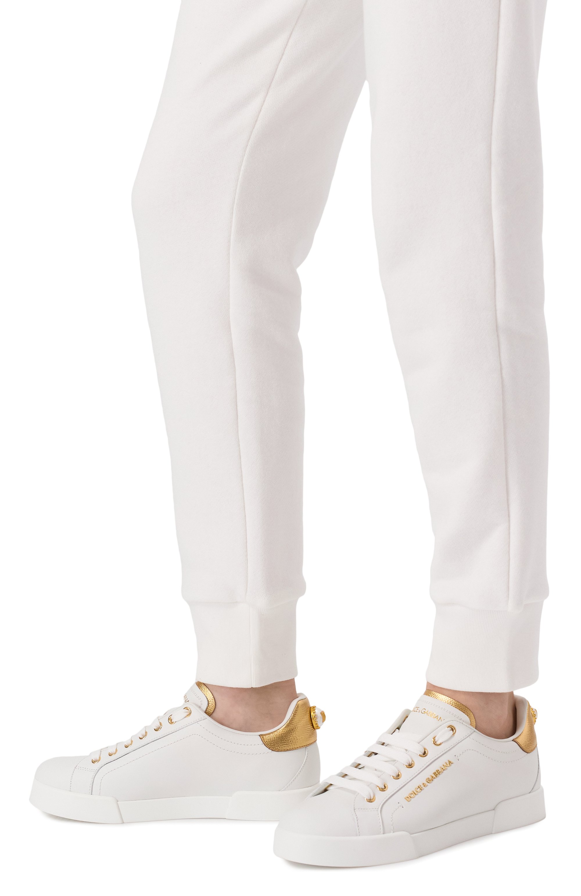 Кожаные кеды portofino DOLCE & GABBANA, арт. CK1602/AN298, фото 3