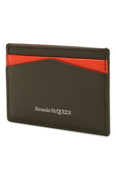 Женский кожаный футляр для кредитных карт ALEXANDER MCQUEEN хаки цвета, арт. 658453/1AAC7 | Фото 2 (Материал: Натуральная кожа; Нос: Не проставлено; Региональные ограничения белый список (Axapta Mercury): Не проставлено)