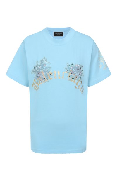 Женская хлопковая футболка BALENCIAGA, арт. 809122/TRVZ2