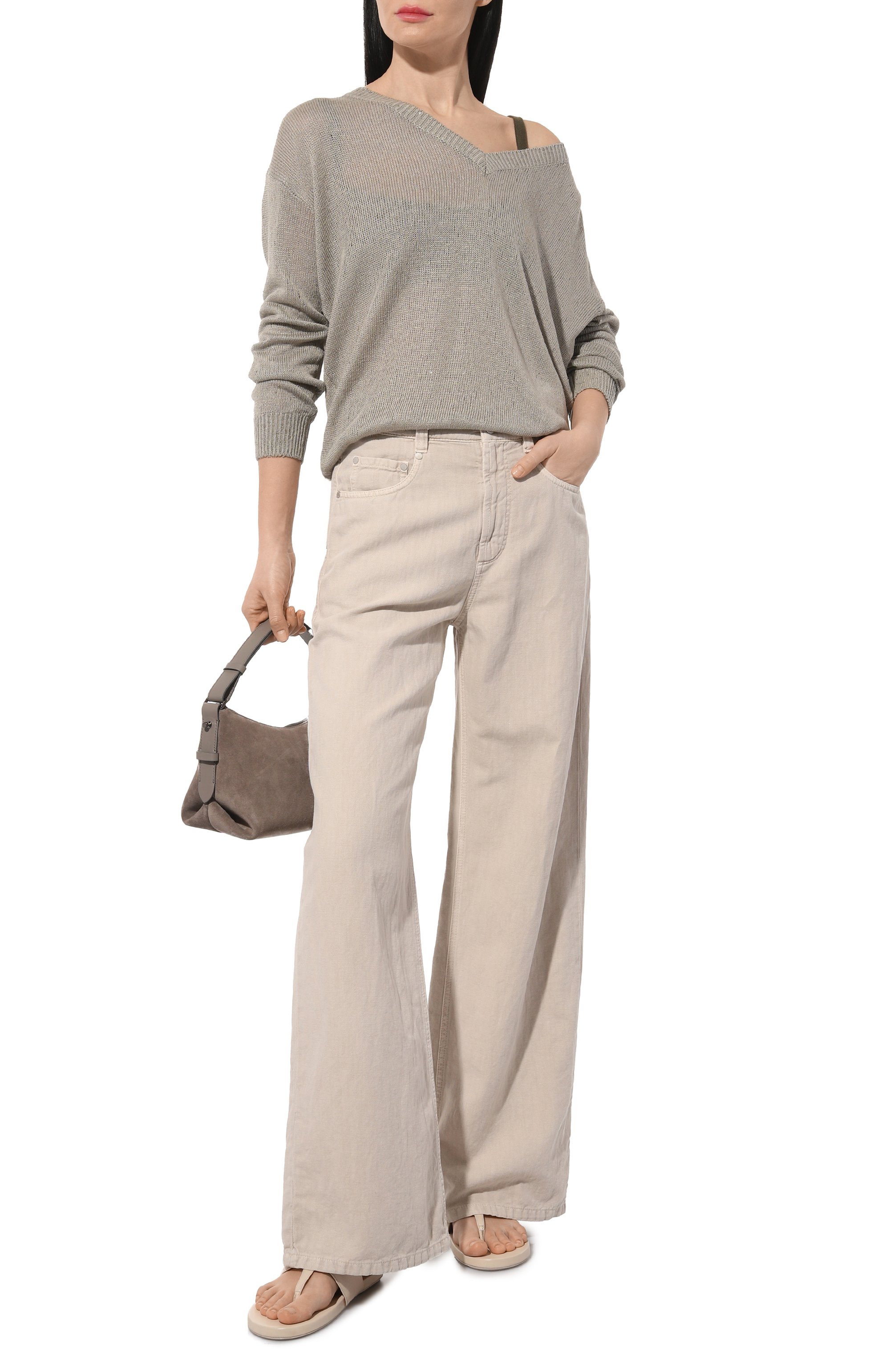 Пуловер изо льна и шелка BRUNELLO CUCINELLI, арт. M1000B1033, фото 2