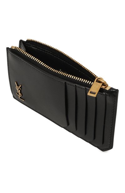 Кожаный футляр для кредитных карт SAINT LAURENT черного цвета по цене 42300 руб., арт. 629899/02G0W, фото 3 Кожаный футляр для кредитных карт SAINT LAURENT, арт. 629899/02G0W, фото 3