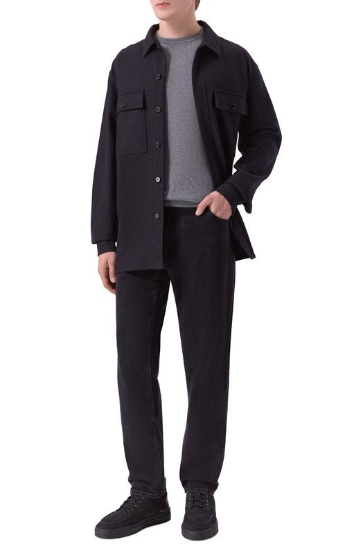 Кеды Gloria из нубука Santoni MBGG22098NE0PFTX Чёрный  MBGG22098NE0PFTX Фото 2