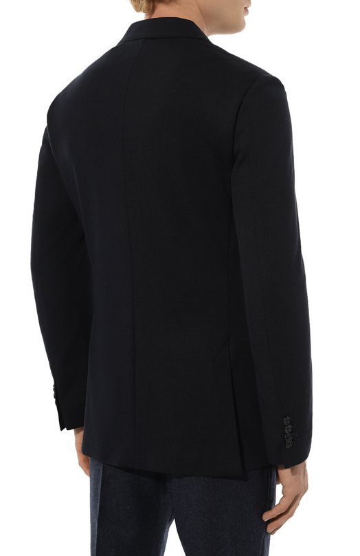 Пиджак из шелка и хлопка Brioni UJIJ0L/P0608 Синий  UJIJ0L/P0608 Фото 4