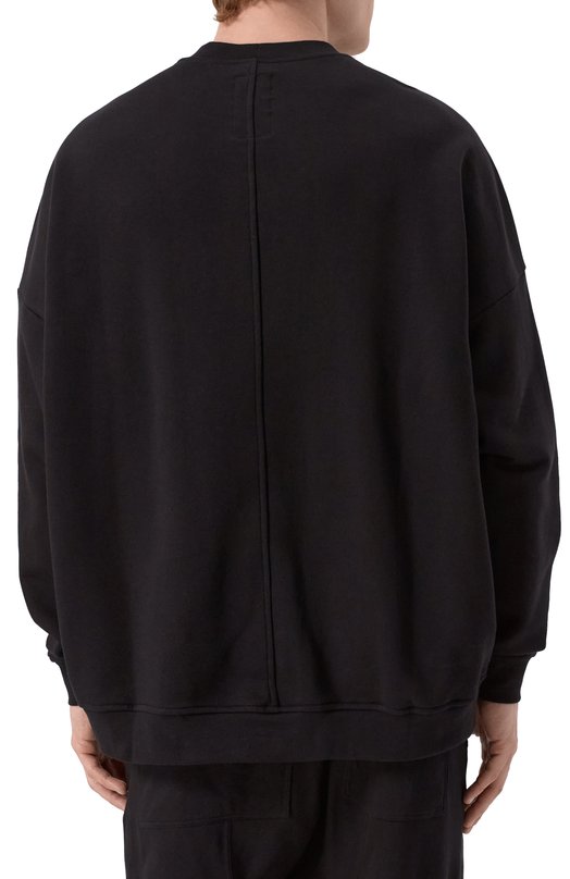 Хлопковый свитшот Rick Owens CM01E1669/CHFE Чёрный  CM01E1669/CHFE Фото 4