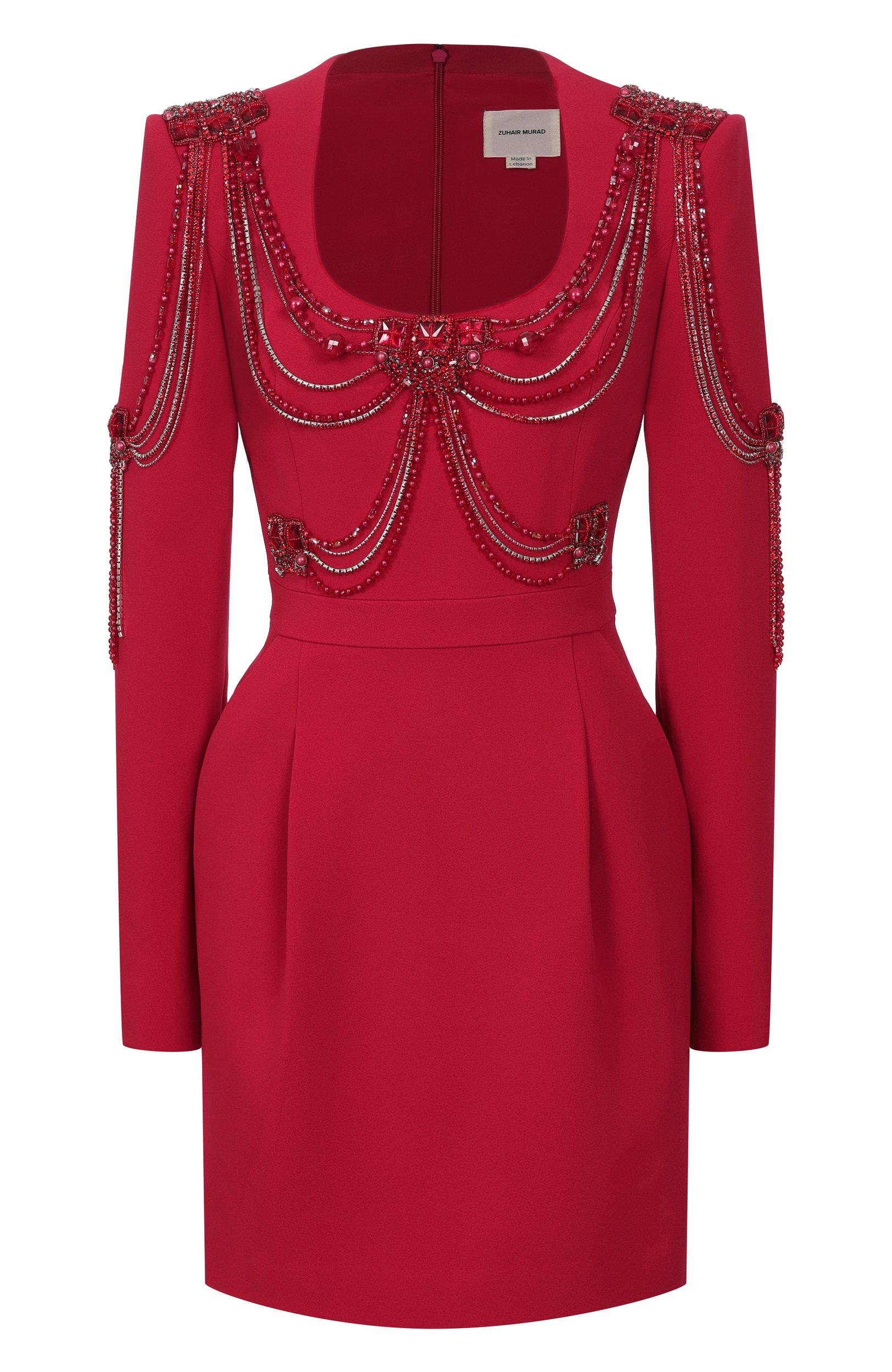 Платье ZUHAIR MURAD красного цвета по цене 460500 руб., арт. PDR26014/CRCA022, фото 1 Платье ZUHAIR MURAD, арт. PDR26014/CRCA022, фото 1