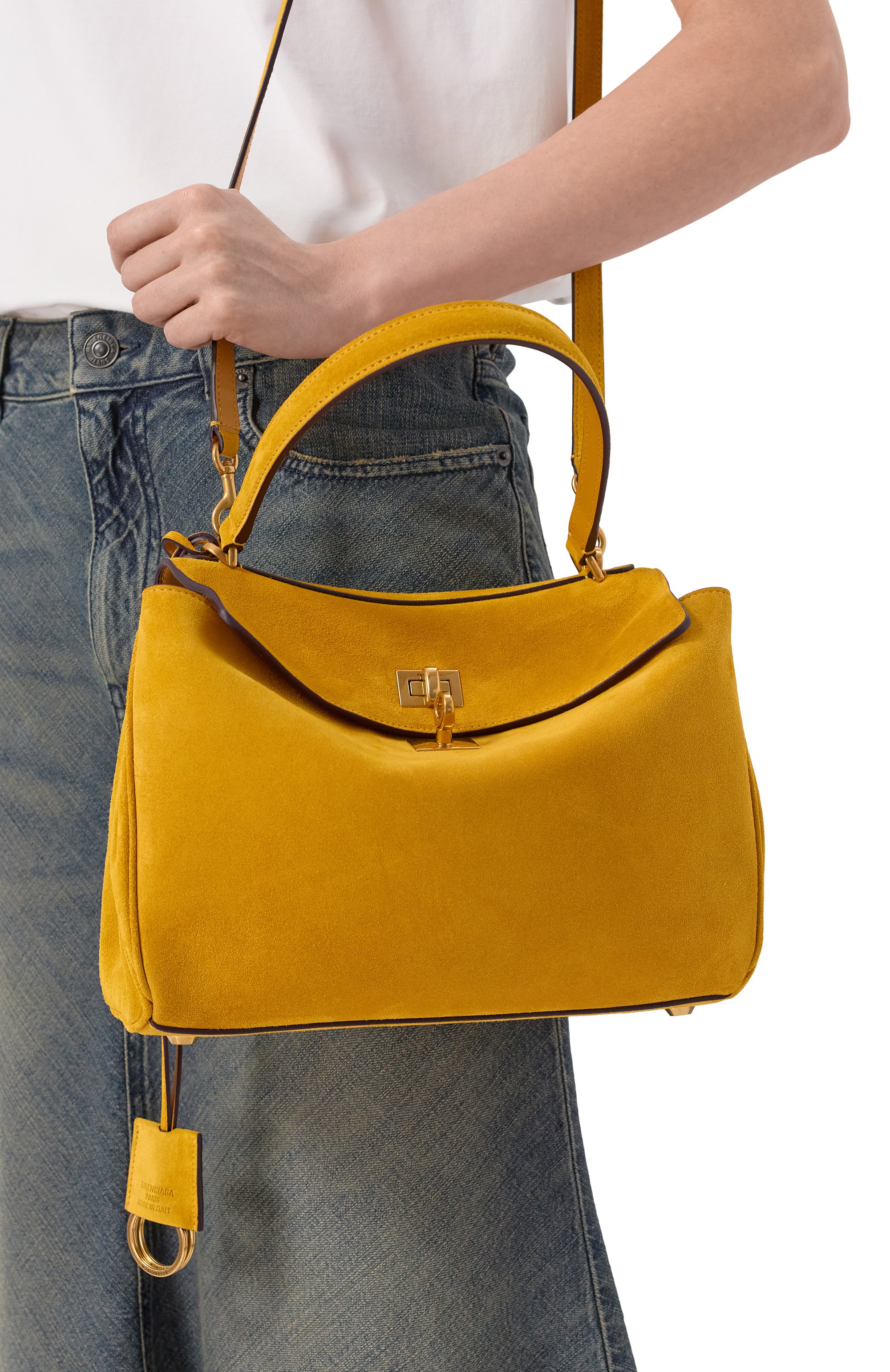 Сумка rodeo small BALENCIAGA желтого цвета по цене 481000 руб., арт. 789779/2ACK0, фото 2 Сумка rodeo small BALENCIAGA, арт. 789779/2ACK0, фото 2